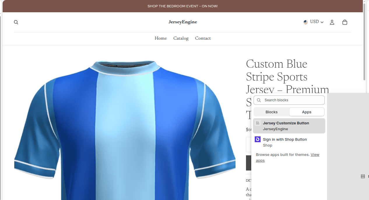 Add the button to your product page - screenshot 1